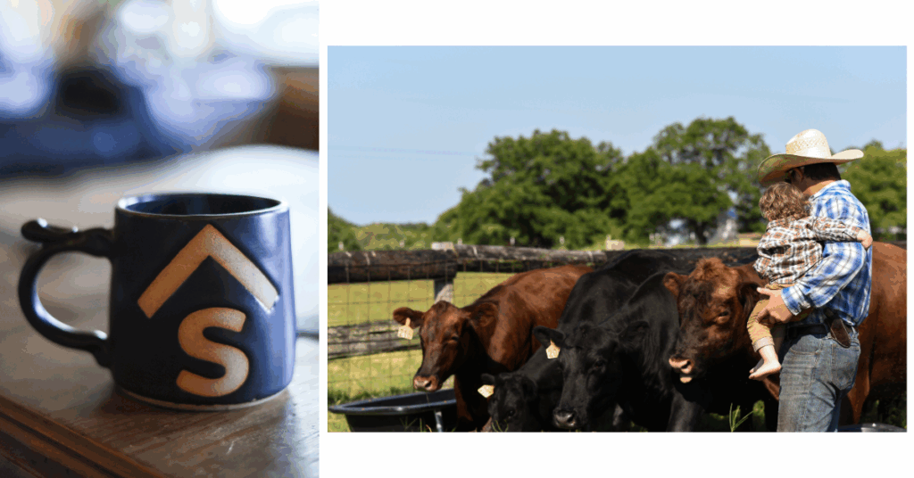 Fort Worth branding photographer capturing family beef business owners on their ranch