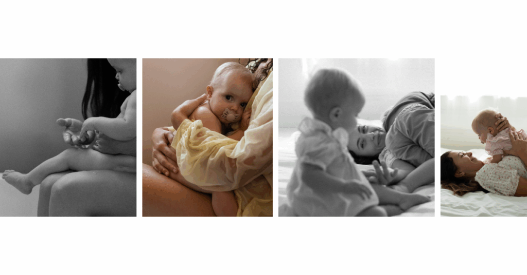 Young Fort Worth family using meaningful accessories like blankets and hats to add personality in documentary family photos.
